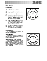 Предварительный просмотр 7 страницы Zanussi ZOU 133 User Manual