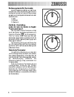 Предварительный просмотр 8 страницы Zanussi ZOU 133 User Manual