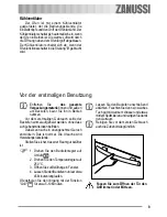 Предварительный просмотр 9 страницы Zanussi ZOU 133 User Manual