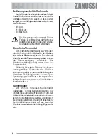 Предварительный просмотр 8 страницы Zanussi ZOU 233 User Manual