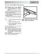 Предварительный просмотр 9 страницы Zanussi ZOU 233 User Manual