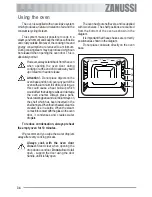 Предварительный просмотр 34 страницы Zanussi ZOU 233 User Manual