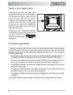 Предварительный просмотр 46 страницы Zanussi ZOU 233 User Manual