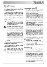 Preview for 35 page of Zanussi ZOU 234 User Manual