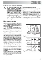 Предварительный просмотр 47 страницы Zanussi ZOU 234 User Manual