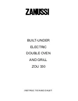 Zanussi ZOU 330 Instruction Booklet предпросмотр