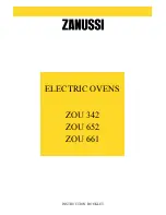 Zanussi ZOU 342 Instruction Booklet preview