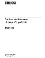 Zanussi ZOU 346 Instruction Booklet предпросмотр