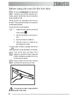 Предварительный просмотр 10 страницы Zanussi ZOU 361 User Information