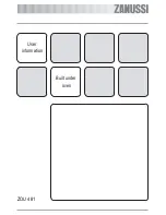 Zanussi ZOU 481 User Information предпросмотр