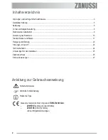 Preview for 2 page of Zanussi ZOU 482 User Manual