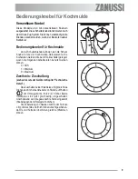 Предварительный просмотр 9 страницы Zanussi ZOU 592 User Manual