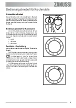 Предварительный просмотр 9 страницы Zanussi ZOU 594 User Manual