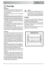 Предварительный просмотр 20 страницы Zanussi ZOU 594 User Manual