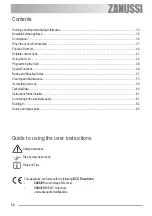 Предварительный просмотр 34 страницы Zanussi ZOU 594 User Manual