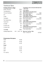 Предварительный просмотр 62 страницы Zanussi ZOU 594 User Manual