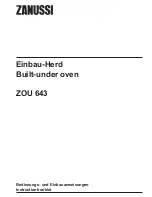 Zanussi ZOU 643 Instruction Booklet preview