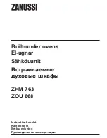 Предварительный просмотр 1 страницы Zanussi ZOU 668 Instruction Booklet