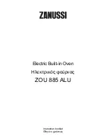 Предварительный просмотр 1 страницы Zanussi ZOU 885 ALU Instruction Booklet