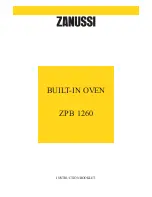 Zanussi ZPB 1260 Instruction Booklet preview