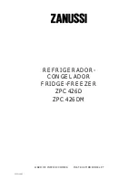 Zanussi ZPC 426 D Instruction Booklet preview