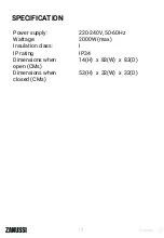 Preview for 17 page of Zanussi ZPPTH1 Manual & Safety Instructions