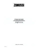 Предварительный просмотр 1 страницы Zanussi ZQF 6114 Instruction Booklet