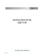 Предварительный просмотр 1 страницы Zanussi ZQS 6140 Instruction Booklet