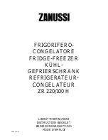 Zanussi ZR 100 H Instruction Booklet preview