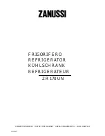 Zanussi ZR 170 UN Instruction Booklet preview