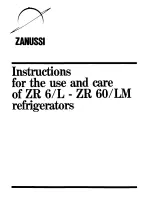 Zanussi ZR 6/L Instructions For Use And Care Manual preview