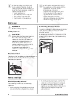 Предварительный просмотр 6 страницы Zanussi ZRA33100WA User Manual