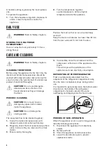 Предварительный просмотр 6 страницы Zanussi ZRA33103WV User Manual