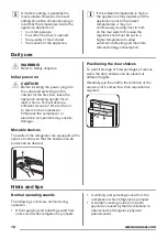 Предварительный просмотр 18 страницы Zanussi ZRA40100XA User Manual