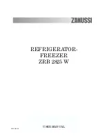 Zanussi ZRB 2825 W User Manual предпросмотр