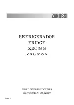 Zanussi ZRC 38 S Instruction Booklet preview