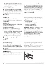 Preview for 14 page of Zanussi ZRG16600WA User Manual