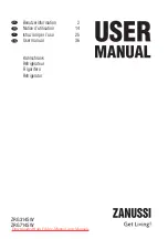 Предварительный просмотр 1 страницы Zanussi ZRG314SW User Manual