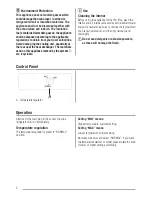 Предварительный просмотр 6 страницы Zanussi ZRW106N User Manual