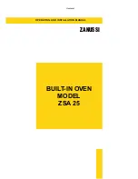 Zanussi ZSA 25 Operating And Installation Manual preview