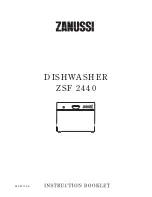 Предварительный просмотр 1 страницы Zanussi ZSF 2440 Instruction Booklet