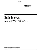 Zanussi ZSF 30 K Operating And Installation Manual предпросмотр