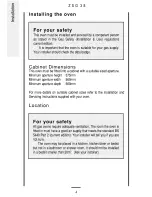 Предварительный просмотр 4 страницы Zanussi ZSG 38 Operating Instructions Manual