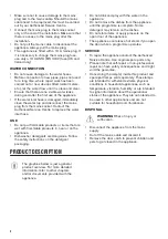 Preview for 4 page of Zanussi ZSLN1211 User Manual