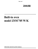 Preview for 1 page of Zanussi ZSM 705 K Operating And Installation Manual