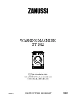 Preview for 1 page of Zanussi ZT 1012 Instruction Booklet