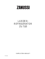 Предварительный просмотр 1 страницы Zanussi ZU 7115 Instruction Booklet