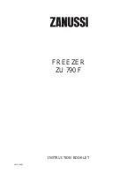 Preview for 1 page of Zanussi ZU 790 F Instruction Booklet