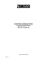 Zanussi ZUD 9124 A Instruction Booklet preview