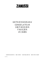 Zanussi ZV 1020 S Instruction Booklet preview